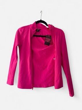 Stript Hot Pink Zip-Up Bomber Jacket for Women